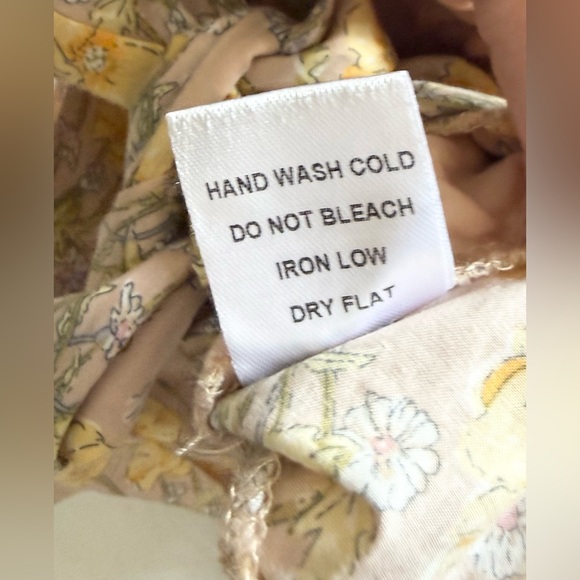 NWT Mable Chance of Sun Floral Two Piece Set Puff Sleeve Top Tiered Skirt Large - Picture 10 of 16